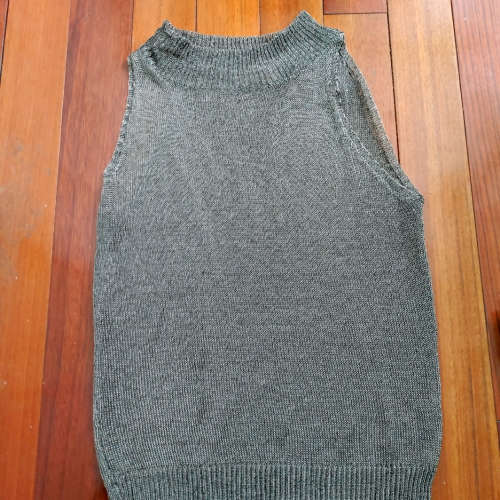 Bronze/Silver Transparent Tank top size medium